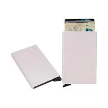 Carteira Minimalista de Metal RFID para Homens - Porta Cartões Fino e Preto Carteira Minimalista de Metal RFID para Homens - Porta Cartões Fino e Preto