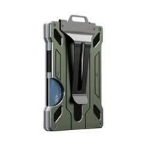 Carteira Minimalista Masculina Em Alumínio Com Bloqueio RFID E Clipe De Fibra De Carbono Com