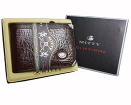 Carteira Mitty Em Couro Café Pequena - M0 Carteira Mitty Em Couro Café Pequena - M0