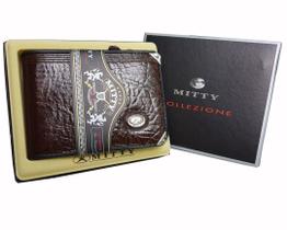 Carteira Mitty Em Couro Café Pequena - M0 Carteira Mitty Em Couro Café Pequena - M0