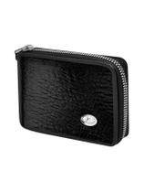 Carteira Mitty Em Couro Com Ziper Preta - M1Z Carteira Mitty Em Couro Com Ziper Preta - M1Z