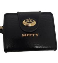 Carteira Mitty preta couro COD : 773