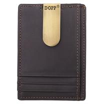 Carteira Money Clip Regatta, bolso frontal, couro marrom