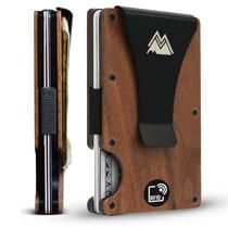 Carteira Mountain Voyage Co Minimalist para homens RFID Walnut