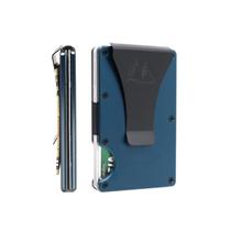 Carteira Mountain Voyage Co Minimalista RFID Slim Azul Marinho Carteira Mountain Voyage Co Minimalista RFID Slim Azul Marinho