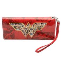 Carteira Mulher Maravilha Vermelha Logo With Comics