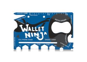 Carteira Multiferramenta Ninja 18 em 1 - Tamanho de Cartão de Crédito - Azul