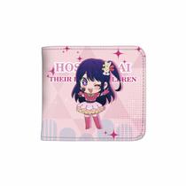 Carteira Oshis no ko Anime Characters Slim Bifold PU em couro PU Carteira Oshis no ko Anime Characters Slim Bifold PU em couro PU
