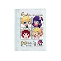 Carteira Oshis no ko Anime Characters Slim Bifold PU em couro PU Carteira Oshis no ko Anime Characters Slim Bifold PU em couro PU