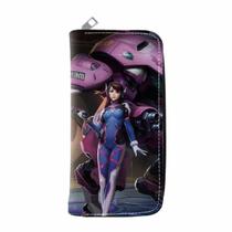 Carteira Overwatch Anime Characters Slim Bifold em couro PU