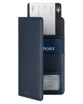Carteira para passaporte VULKIT Premium em couro napa com bloqueio RFID