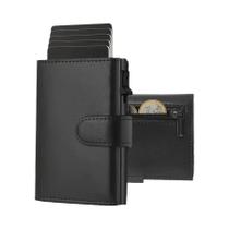 Carteira Pop Up com Compartimento para Moedas, Proteção RFID, Porta-Cartões de Crédito para Homens Carteira Pop Up com Compartimento para Moedas, Proteção RFID, Porta-Cartões de Crédito para Homens