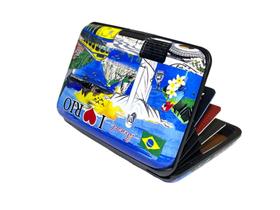 Carteira Porta Cartão Alumínio Lembrança Rio De Janeiro Cristo Redentor Souvenir Carteira Porta Cartão Alumínio Lembrança Rio De Janeiro Cristo Redentor Souvenir