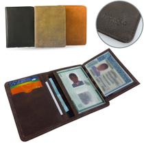 Carteira Porta Cartão Masculina Couro Legítimo Pequena Slim Executiva Premium Monolo