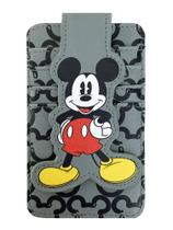 Carteira porta-cartões Disney Mickey Mouse para mulheres cinza Carteira porta-cartões Disney Mickey Mouse para mulheres cinza