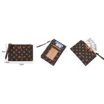 Carteira Porta Cartões Monograma Feminino Lace Lore FZ-3950 Carteira Porta Cartões Monograma Feminino Lace Lore FZ-3950