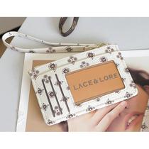 Carteira Porta Cartões Monograma Feminino Lace Lore FZ-3980 Cor:Off-white
