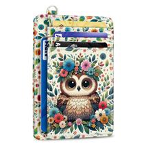Carteira porta-cartões Yonlevres Floral Owl RFID Blocking