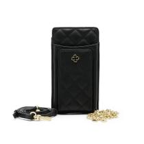 Carteira Porta Celular Pequeno Alça Tiracolo Matelassê - preto