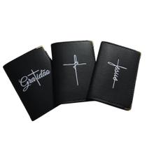 Carteira Porta-Documento com Escrita Diversos Compartimentos