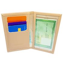 Carteira Porta Documento Feminina Couro Legitimo Cabe RG