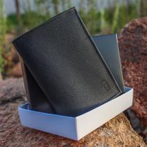 Carteira Porta Documento Masculino/Feminino Couro Preta