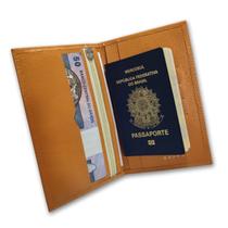 Carteira Porta Passaporte Couro RFID Blocking 19-R Personalizado Raffai Couros