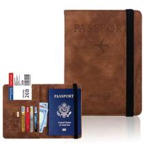 Carteira Porta Passaporte Documento com Proteção RFID Bilhete Viagem - - Marom Carteira Porta Passaporte Documento com Proteção RFID Bilhete Viagem - - Marom