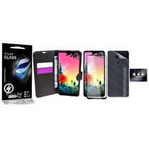 Carteira Preta + Skin Carbono + Vidro 3d + Camera LG K50S X540BMW 6.5 - Cell In Power25