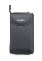 Carteira Preta Transversal Lisa Prática Madami Carteira Preta Transversal Lisa Prática Madami