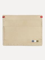 Carteira Reserva Masculina Porta-Cartão Couro Parma Off-White