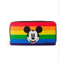 Carteira Retangular Mickey Arco-Íris 10x20cm Disney DMG9020-MK31-D