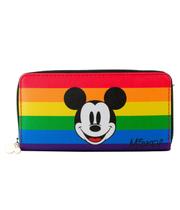 Carteira Retangular Mickey Rainbow 10x20cm - Disney