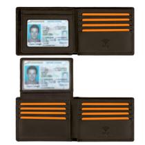 Carteira RFID de couro genuíno Travelambo para homens com caixa de presente Carteira RFID de couro genuíno Travelambo para homens com caixa de presente