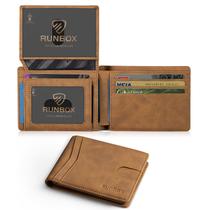 Carteira RUNBOX de couro com bloqueio de RFID Slim 11x8x2 cm Carteira RUNBOX de couro com bloqueio de RFID Slim 11x8x2 cm
