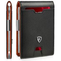 Carteira RUNBOX Slim com bloqueio RFID de duas dobras com clipe de dinheiro Carteira RUNBOX Slim com bloqueio RFID de duas dobras com clipe de dinheiro
