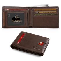 Carteira RUNBOX Slim em Couro com Bloqueio RFID - Para Homens