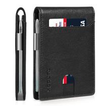 Carteira RUNBOX Slim Leather Money Clip com bloqueio RFID Carteira RUNBOX Slim Leather Money Clip com bloqueio RFID