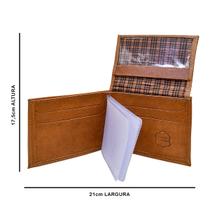 Carteira slim masculina em couro legitimo porta cartao porta cedulas com plastico