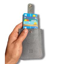 Carteira SmartLink ATNI 2024 Antifurto Couro Premium Cinza