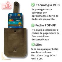 Carteira SmartLink ATNI Antifurto Couro Premium Jacare