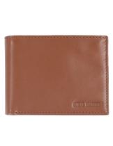 Carteira Steve Madden masculina de couro com capacidade extra e conhaque Carteira Steve Madden masculina de couro com capacidade extra e conhaque