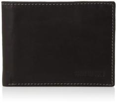 Carteira Steve Madden masculina de couro de capacidade extra preta Carteira Steve Madden masculina de couro de capacidade extra preta