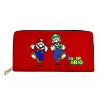 Carteira Super Mario Mario E Luigi 19cm Zona Criativa Cor Vermelho