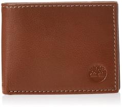 Carteira Timberland Blix Slimfold Leather para homens bronzeada