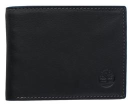 Carteira Timberland Wellington em couro RFID bifold preta Carteira Timberland Wellington em couro RFID bifold preta