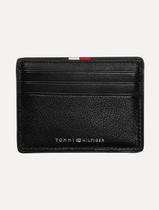 Carteira Tommy Hilfiger Porta Cartão Couro CC Holder Preta Carteira Tommy Hilfiger Porta Cartão Couro CC Holder Preta