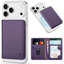 Carteira TUCCH Magnetic PU Leather com 6 cartões com bloqueio RFID