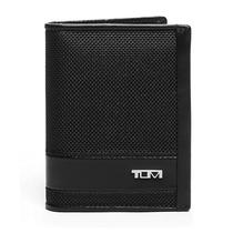 Carteira TUMI Alpha L-Fold Slim Bifold Ballistic Nylon preta