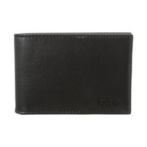 Carteira TUMI Delta Slim Single Billfold em couro RFID preta